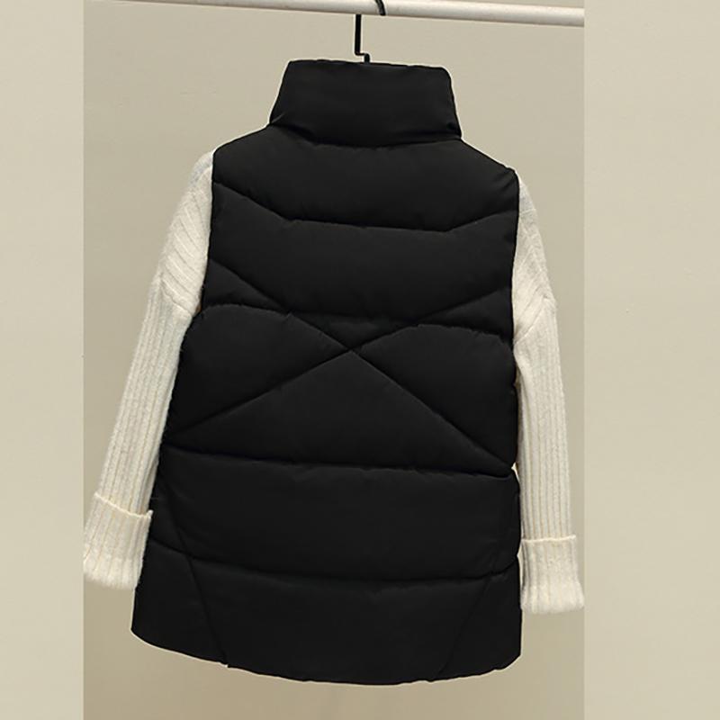 Taglie forti Nuovo caldo autunno inverno gilet corto da donna tasche del cappotto giacca casual senza maniche da donna gilet solido per donna