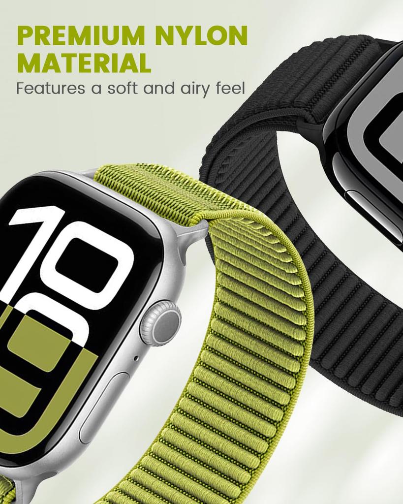 Bracelets for Apple watch 10 band 40mm 49mm 46mm 45mm 44mm 41 Sport Nylon loop Correas iWatch series 9 8 7 6 5 3 SE Ultra2 Strap