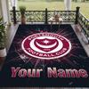 Custom Text Printed Rug Portsmouth FC Non Slip Floor Carpet For Home Room Decor