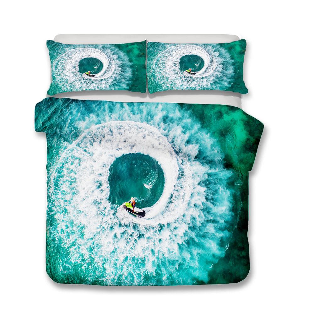 Sea Surfing Bedding Set Surf Modern Outdoor Extreme Sports Duvet Cover Queen King Ocean Surfboard 2/3Pcs Quilt Cover