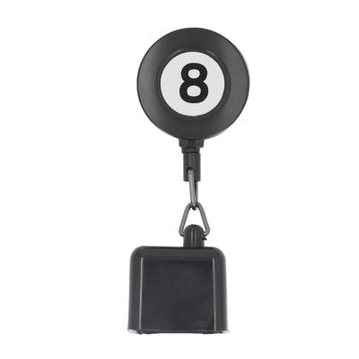 Einziehbarer achteckiger 8-Ball Kreidehalter Billard Pool Queue Kreidebox mit Gürtelclip Schwarz