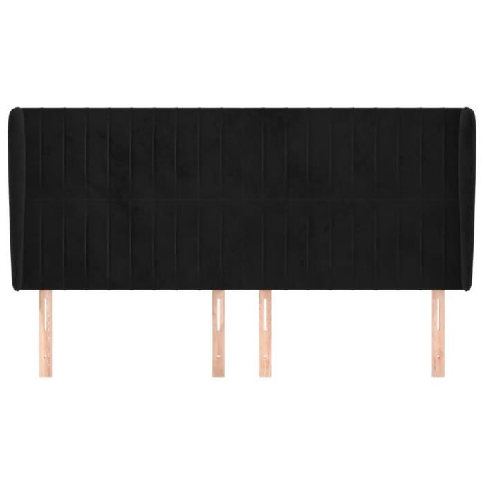 VidaXL Headboard with Ears Black 163x23x118-128 Cm Velvet3118250