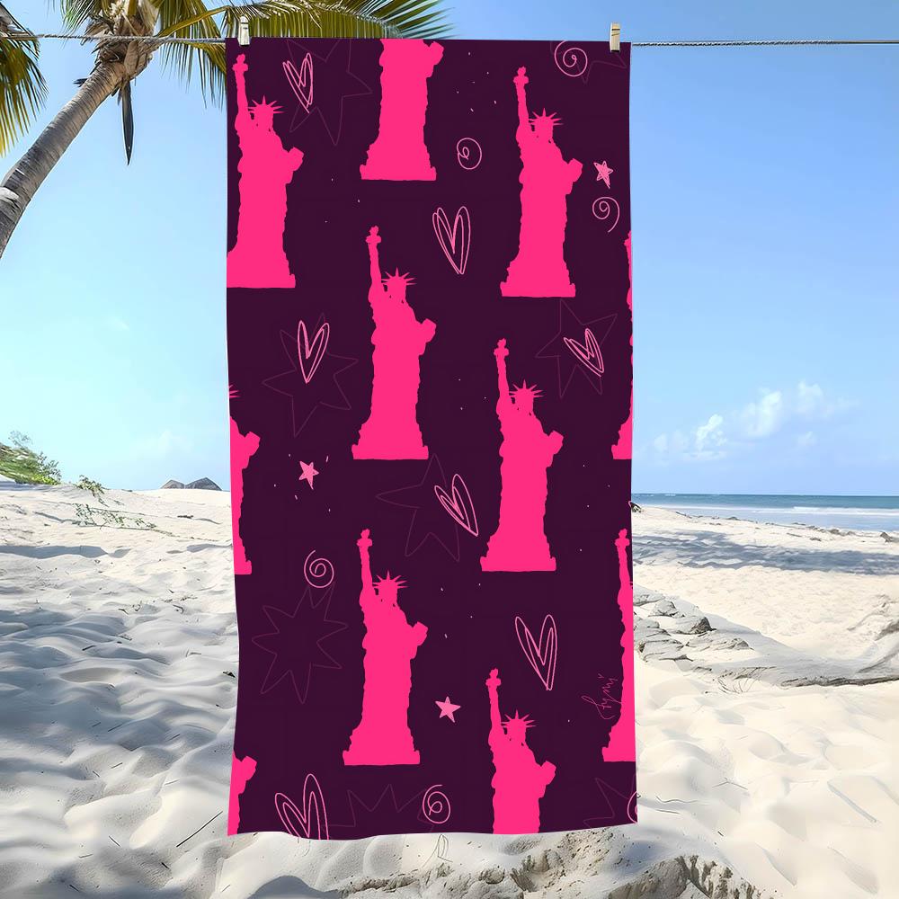 Majestic S-Statue of LibertyS Towel Beach Towel Oversized Super Absorbent Soft Swim BeachTowels for Men, Women
