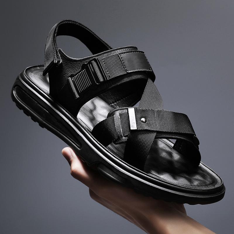 Men's Sandals 2024 Summer Beach Sandals Mens Man's Casual Leather Sandal Open Shoes for Men Fishing New Fashion Sports Wear Air