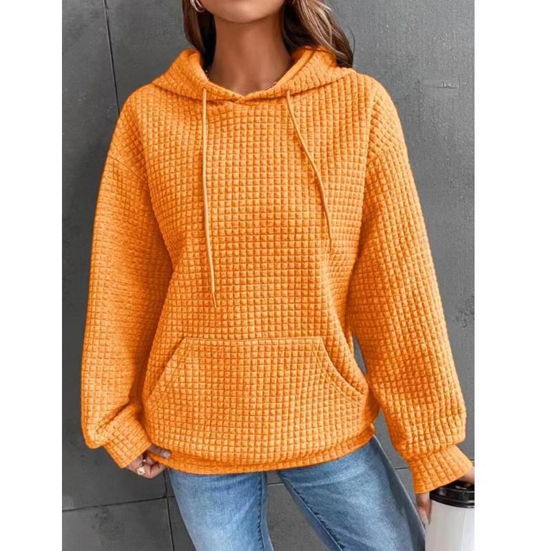 

Женский свитер с круглым вырезом и длинными рукавами, осень-зима 2024 года - однотонный M жёлтый