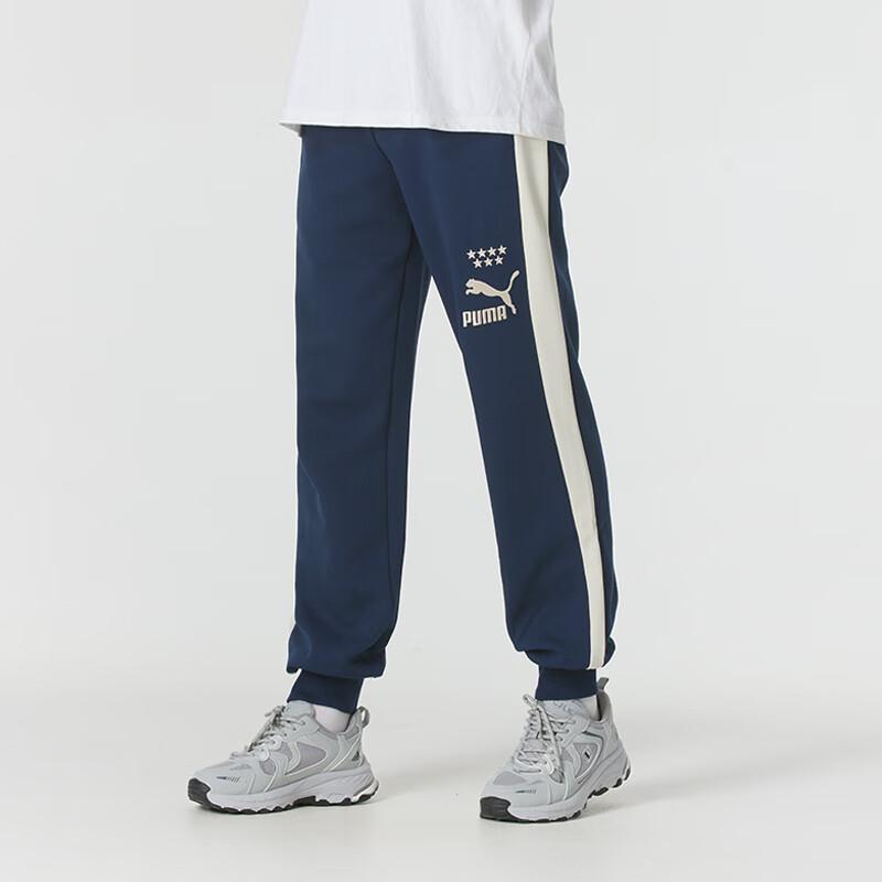 Puma Retro Sport Patchwork Training Running Breathable Knitted Pants Men Pants Blue 628095-14