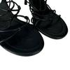 Lanvin (38) Sandalias de Mujer con Cordones Negras