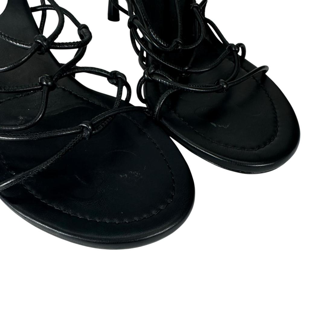 Lanvin (38) Sandalias de Mujer con Cordones Negras