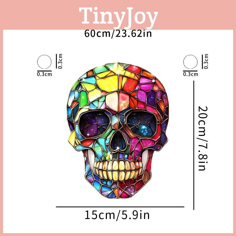 Fashion Colorful Skull Pattern Acrylic Glass Pendant For Party And Home Decoration