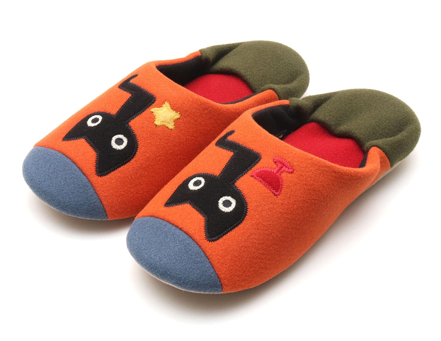 

Babouche Slippers Room Cute and Black Cat [ATSUKO MATANO] Camera-Looking [Atsuko Matano, Shoes, Stylish, MEME] (Orange) оранжевый