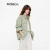 MO&Co. Solid Cotton Loose Fit Jacket