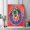 CD Guadalajara Pattern  3pcs 100% Round Full Drill 5D DIY Diamond Painting Embroidery Cross Stitch Rhinestone Décor