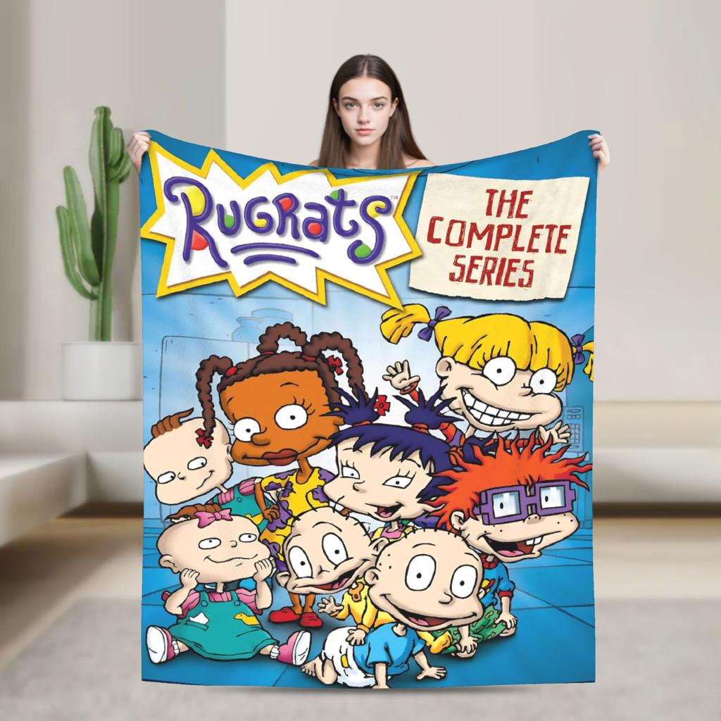 Soft Blanket Camping Rugrats Chuckie Finster  Throw Blanket  Flannel Bedspread For Bedroom Street Trend Sofa Bed Cover