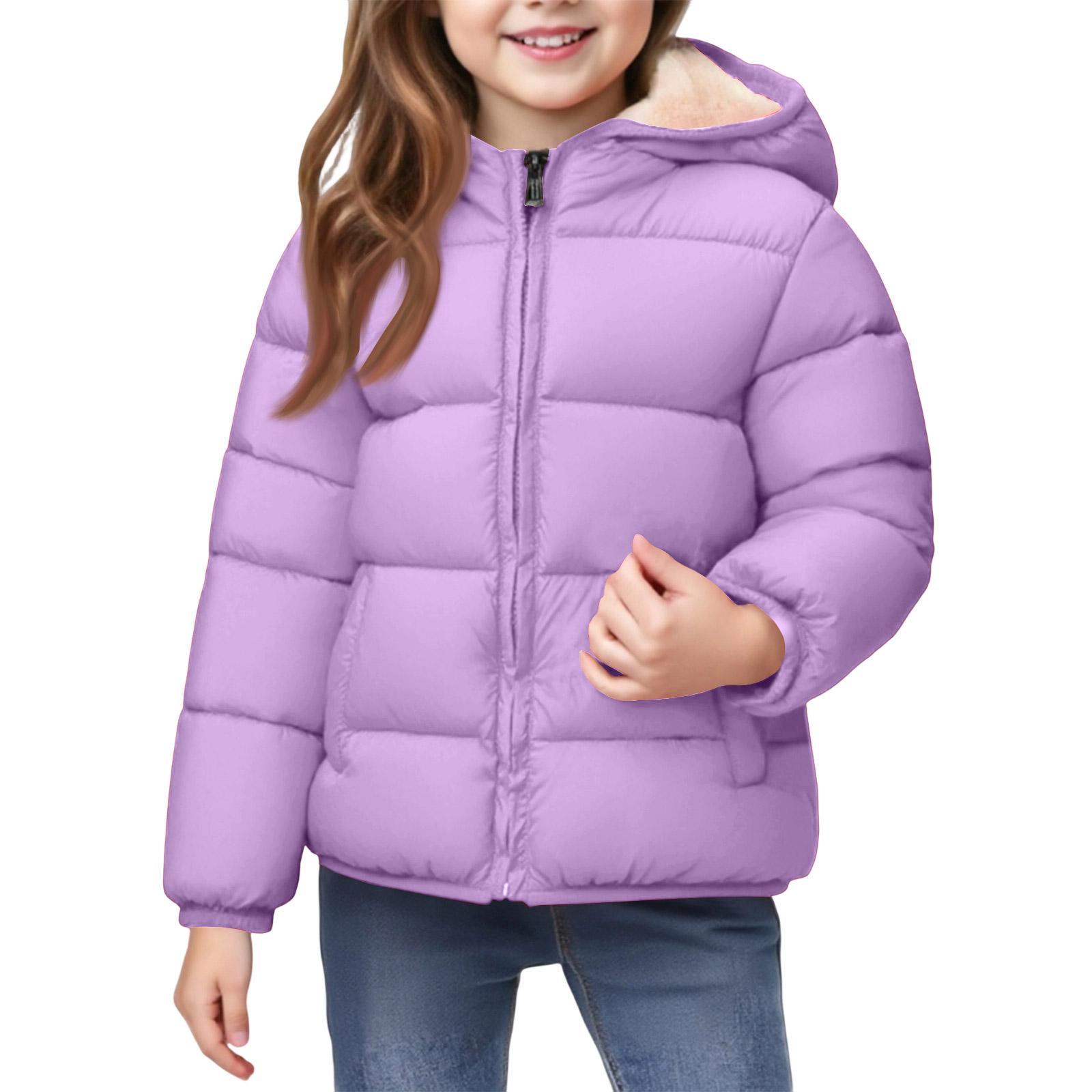 

Kids Pocket Coat - Solid Color Short Cotton Jacket 130