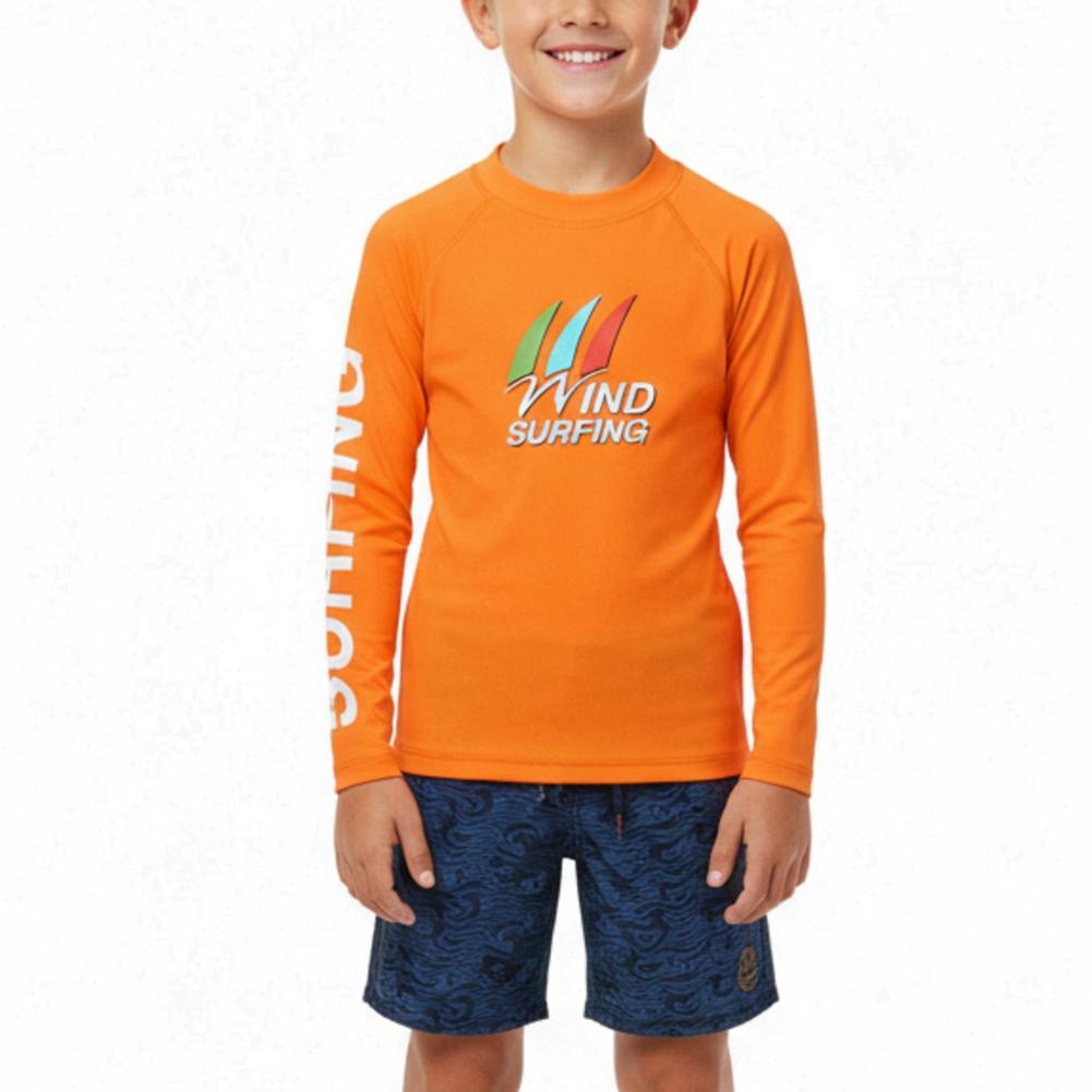 Children's Outdoor Sun Protection Top Round Neck Long Sleeve Breathable Quick-Dry Sweatshirt