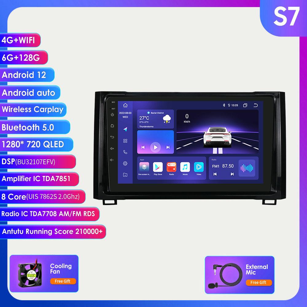 

Hizpo Android 12 Авторадио для Toyota Tundra XK50 2014-2021 Автомобильное радио Мультимедийный видеоплеер Навигация Стерео GPS Carplay 4G RDS BT Bluetooth RDS FM S7 8Core 6G 128G