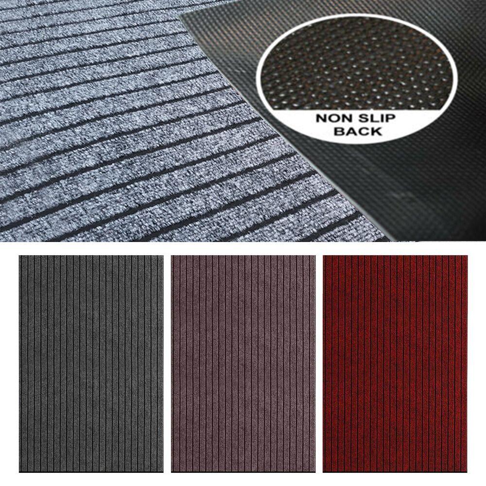 Striped Floor Door Mats Entryway Non Slip Rubber Backed Door Mat Indoor Outdoor Hallway Runner Rug Washable Rugs