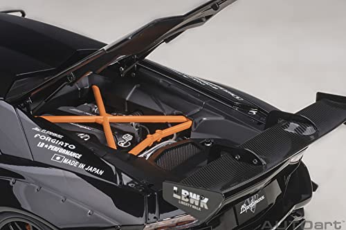 AUTOart 1/18 Scale Liberty Walk LB-WORKS Lamborghini Aventador Limited Edition Black (LBWK/Carbon Black Hood) Finished Model 79244