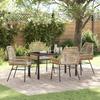VidaXL 5-Piece Garden Dining Set with Brown Cushions Poly Rattan 3380878