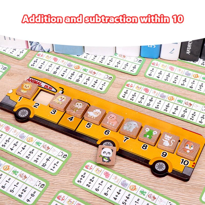 

Математика Счет Обучающие Игрушки Для Детей Животный Автобус Строительный Блок Игра Сложение Вычитание Раннее