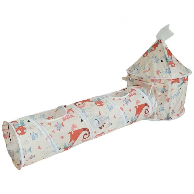 Custom Factory OEM Folding Cat Tunnel Light Weight Pet Play Tube For Pet Playhouse Indoor And Outdoor