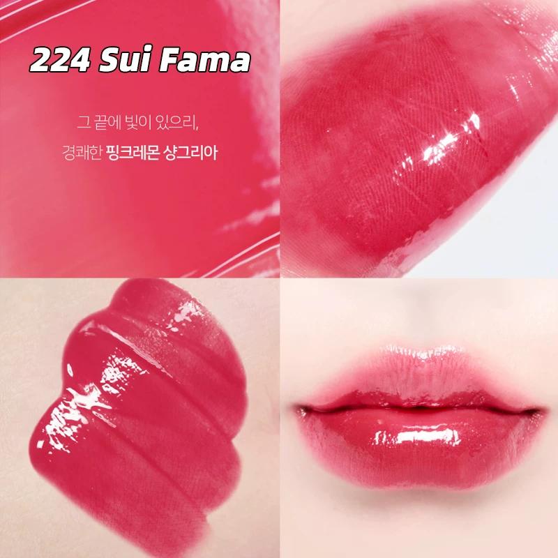 Wen Jiaying's Same Style Dinto Water-Glossy Mirror Lip Glaze Moisturizing and Hydrating 205/206/207/211 Niche Affordable Price