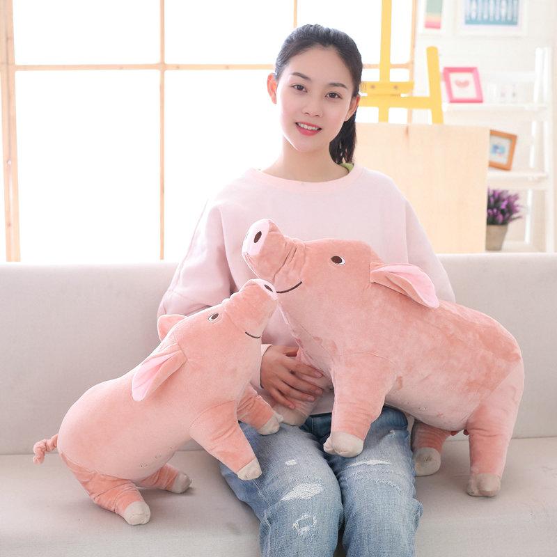 25-60cm Giant Size Cute Pig Plush Toy Stuffed Soft Animal Simulation Pig Doll Gift Toy Gift
