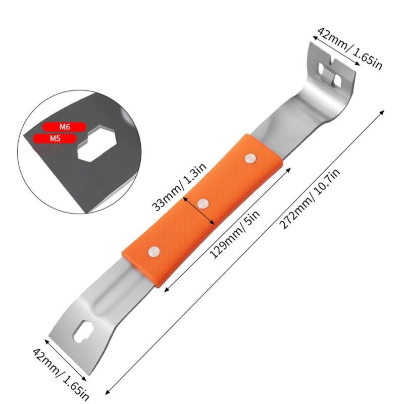 StainlessSteel Prybar Scrapers Remove Residues from Steel, Aluminum, and More Prybar End Offer Leverages
