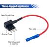 12V Car Add-a-Circuit Fuse Tap Adapter, Mini Blade Fuses Holder Automotive Fuse Adapter, 3 ATM Fuses Tap Replacement for Car Truck Boat (1PC)