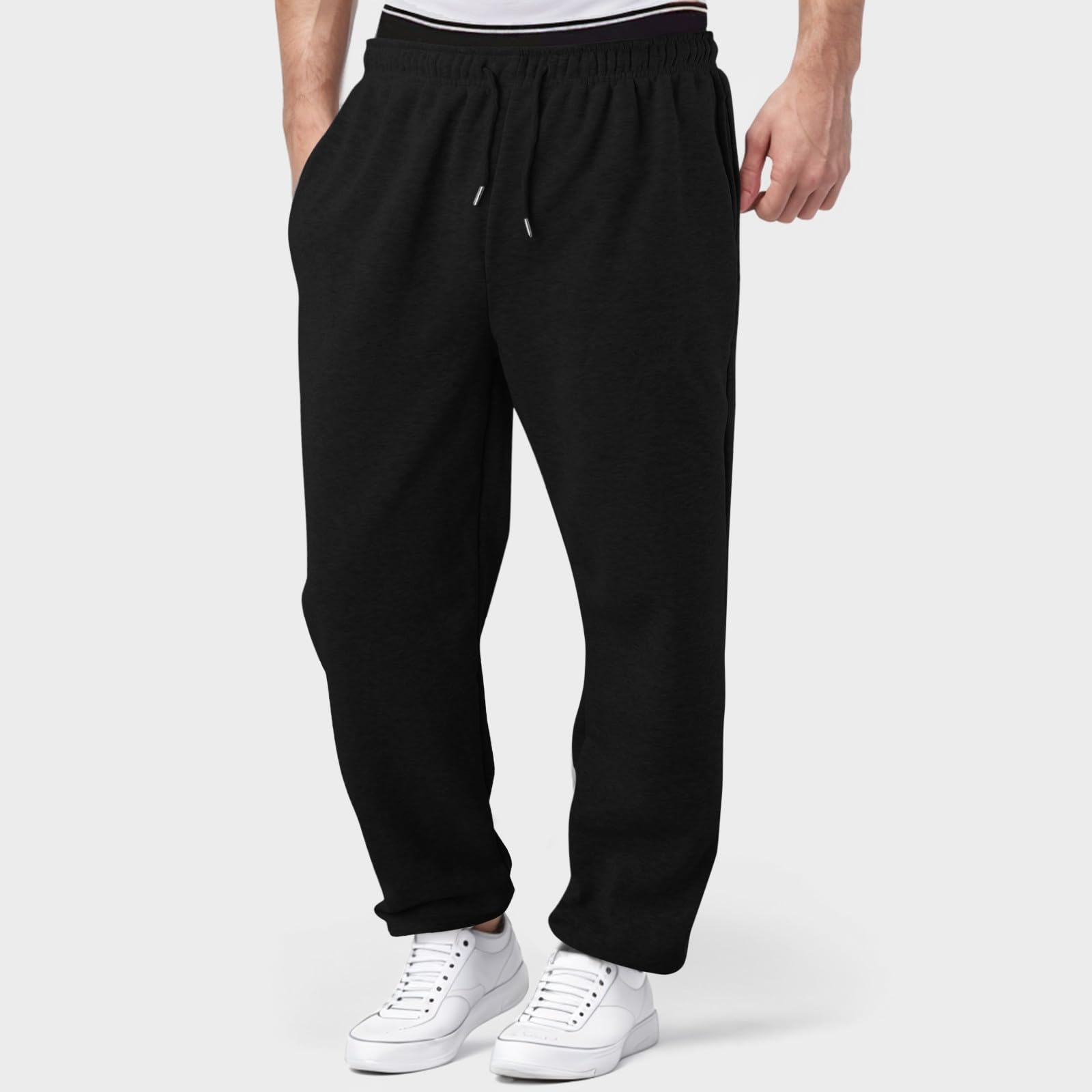 Men s Casual Sweatpants for Everyday Wear M чёрный