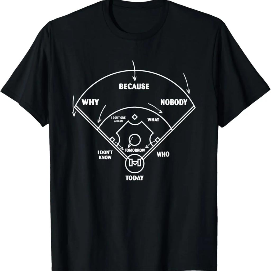 Why Because Nobody I Don’t Give A Darn I Don’t Know Baseball T-Shirt