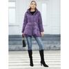 Winter Women's Quilted Trench Coat, Stand Collar Slim Fit Cotton Coat with A-Line Hem, Thick Waist-Defining Parka for Cold Weather