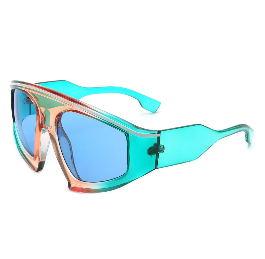 MAXJULI Oversized Candy Color Sunglasses For Men Women Fashion Black Gradient Sun Glasses Driving W8238 UV Protection