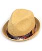 Yunibeosyeolkemiseuteuli Very Short Check Line Beige Fedora Summer Fedora