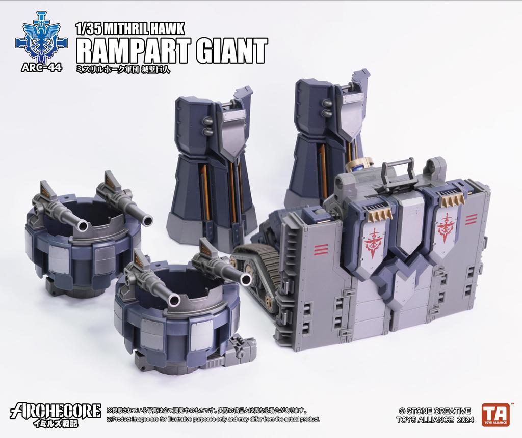 TOYS ALLIANCE LIMITED "Arc Core Imilus Senki" Series ARC 44 Mithril Hawk Corps Wall Giant 1/35 Scale ABS & POM & PA & PVC Pre-painted Movable Figure