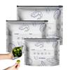 30 Pieces Aluminium Sealable Bags For Packaging Zipper Lock Reusable Food Storage Pouches Foil Freezer Refrigerator Kitchen Use