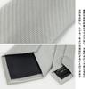 [LEHOMU] Men's Polyester Tie 3-Piece Set (Silver), Perfect for Weddings, Business, Formal Occasions, Graduations, Parties, Includes Pocket Square,