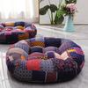 Colorful Bohemian-Style Cotton Linen Floor Cushion: Ethnic Meditation Seat Tatami Mat for B&B