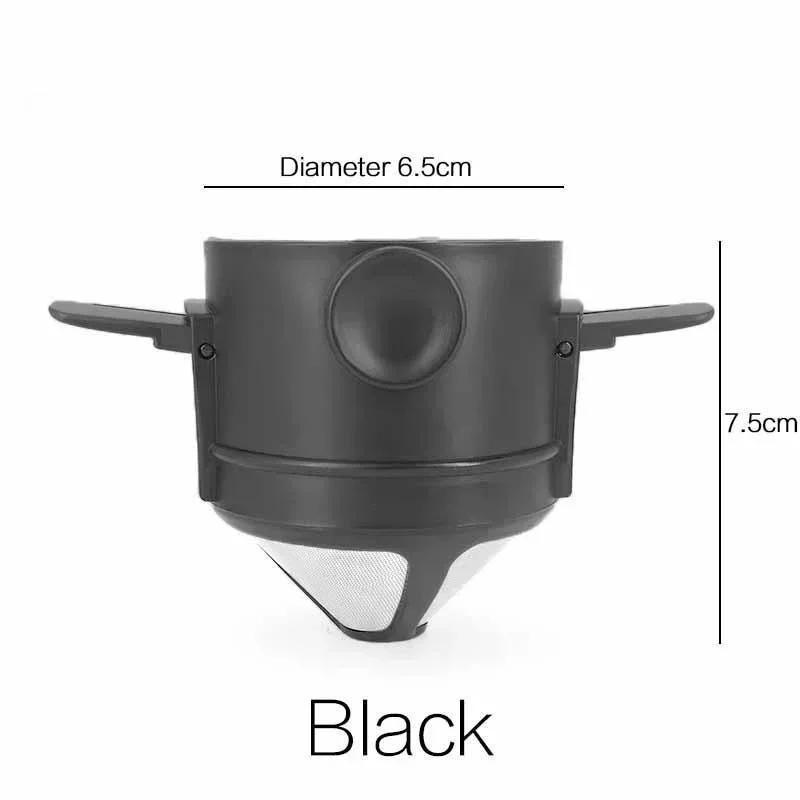 Reusable Stainless Steel Coffee Filter Portable Drip Coffee Maker Holder for Home Office Travel