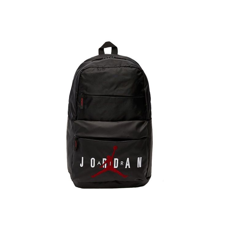 Jordan Jumpman Embroidered Multi-Pocket Zipper Polyester Backpack Unisex Backpack Black 9A0408-KK2 Black