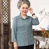 YUZHAOLIN Mid-Aged Women's Thin Long Sleeve Cardigan Shirt
