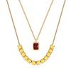 European & American 3D Rhinestone Square Clavicle Necklace Set - Versatile Fashion Jewelry for Women