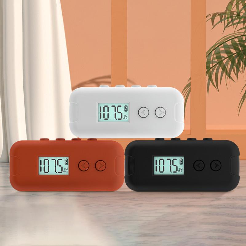 Mini Pocket Fm Radio Portable 50-108Mhz Audio Radio Receiver With Lcd Display Outdoor Sports Handheld Radios Receiver