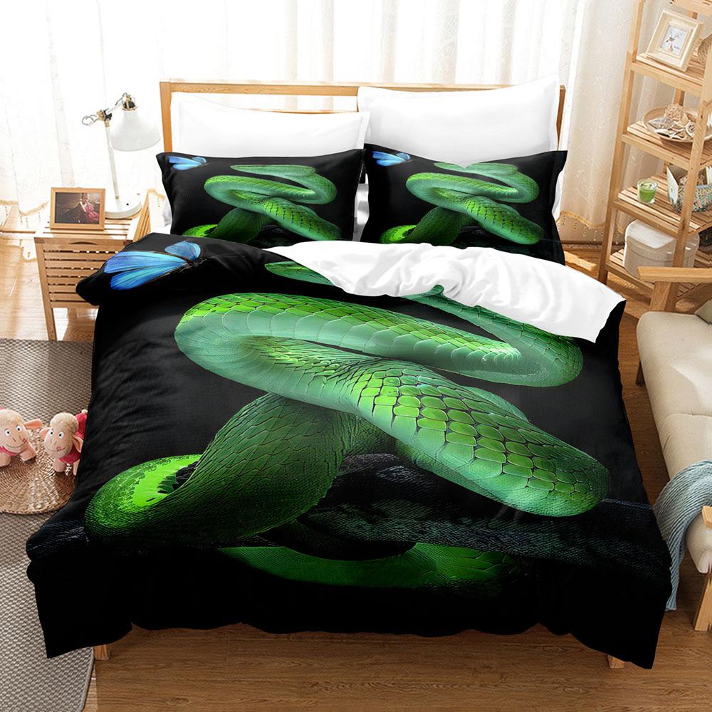 Animal Tiger Lion Printing Two-Piece Kit 3D Digital Bed Three-Piece Kit