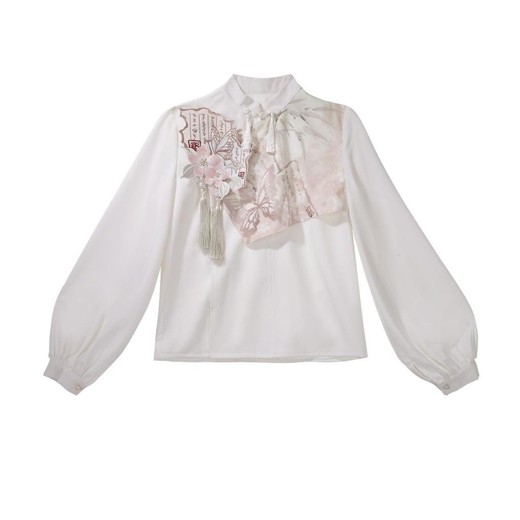 Yi Meng Ge Original Fairy Hanfu Women's Set: Chinese-Style Top & Skirt