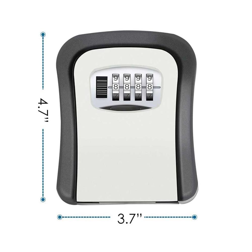 4 Digit Key Safe Lock Box Combination Wall Mount Security Storage Case Organizer
