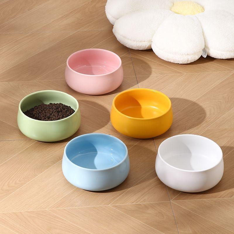 Buddha Series Ceramic Water Bowl for Cat And Dog, Overturn Proof Diagonal Anti Slip Large Capacity Tableware, Pet Supplies , 1Pc