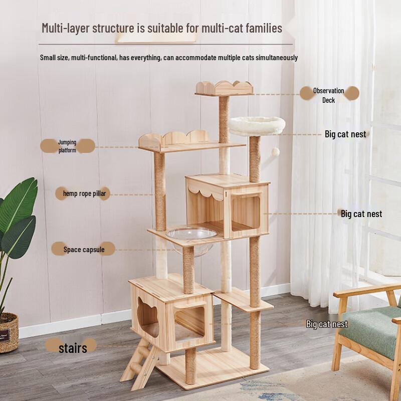 Cat Climbing Tree with Condo and Scratching Post