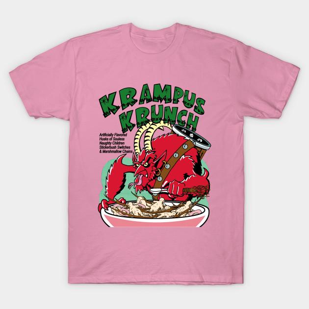T-Shirt Damen Krampus Krunch Harajuku Print Kawaii T-Shirt Sommer Kurzarm Damen T-Shirt Top Tee