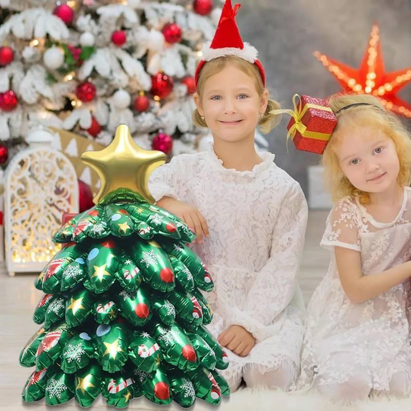 Tree Christmas Balloon Three Dimensional Party Merry Xmas Ornaments Decorations